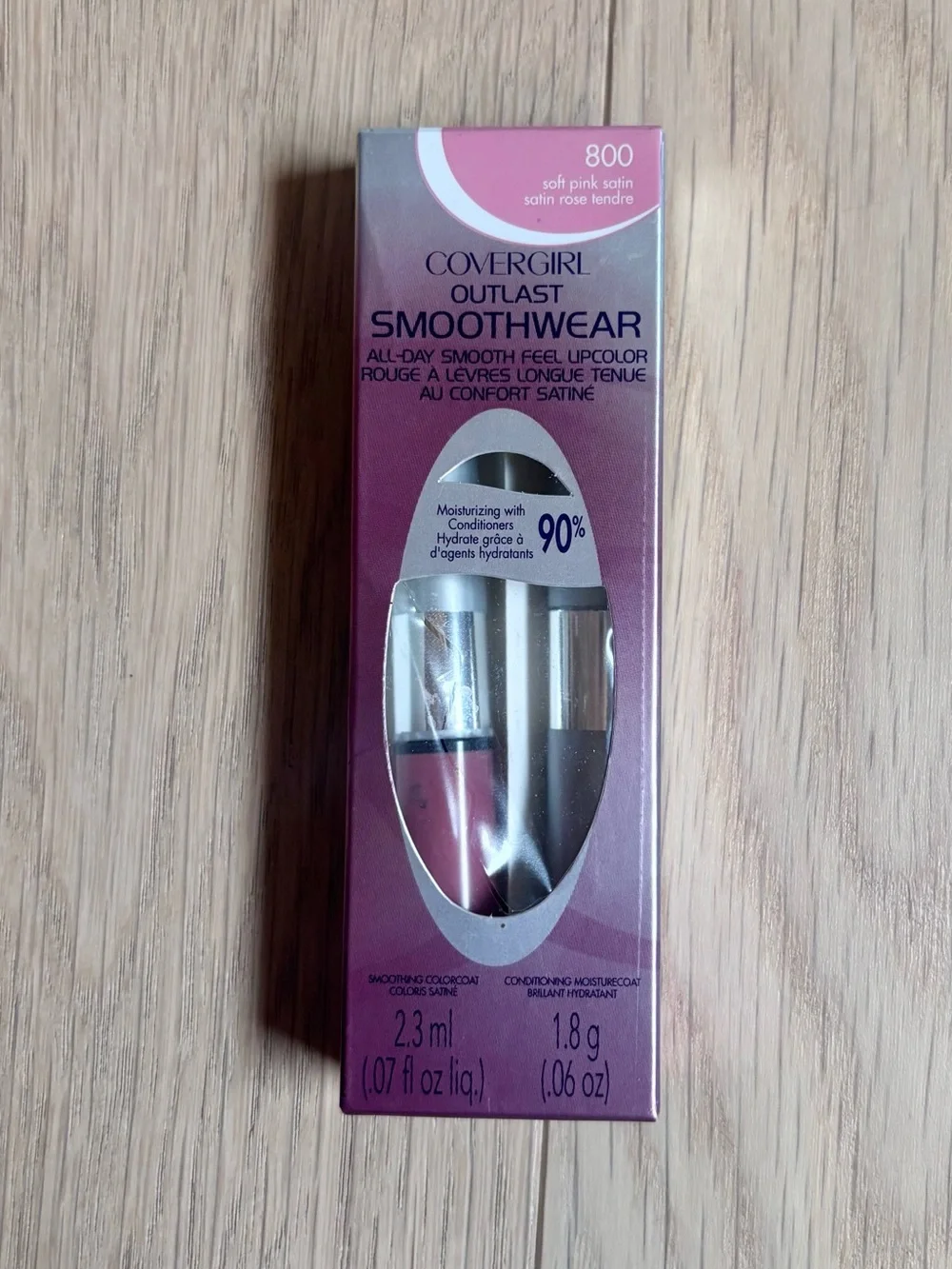 COVERGIRL Outlast Smoothwear Lipcolor & Gloss Duo Soft Pink Satin 800